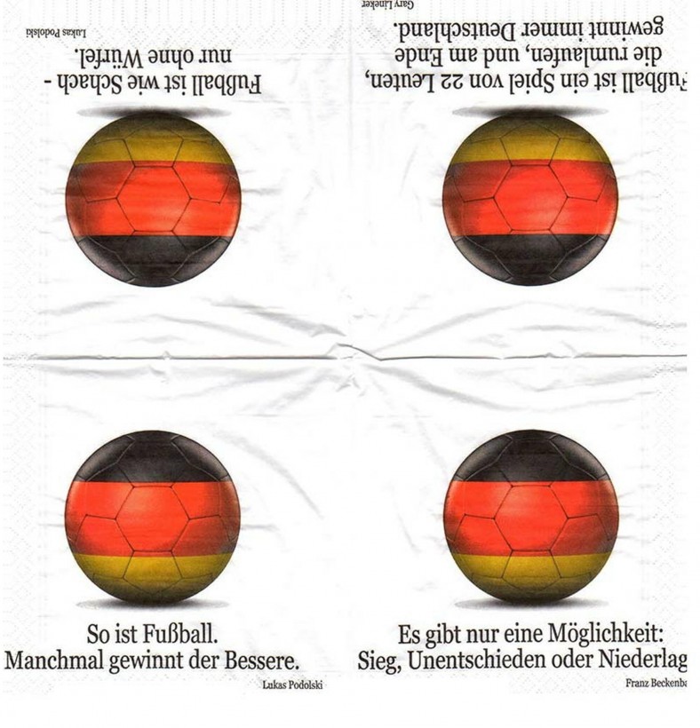 Sprüche von bekannten Fußballer - 1 Lunch Serviette