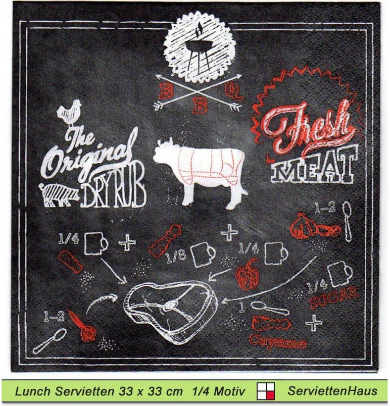 Trockenrubs (Dry Rubs) - 1 Lunch Serviette