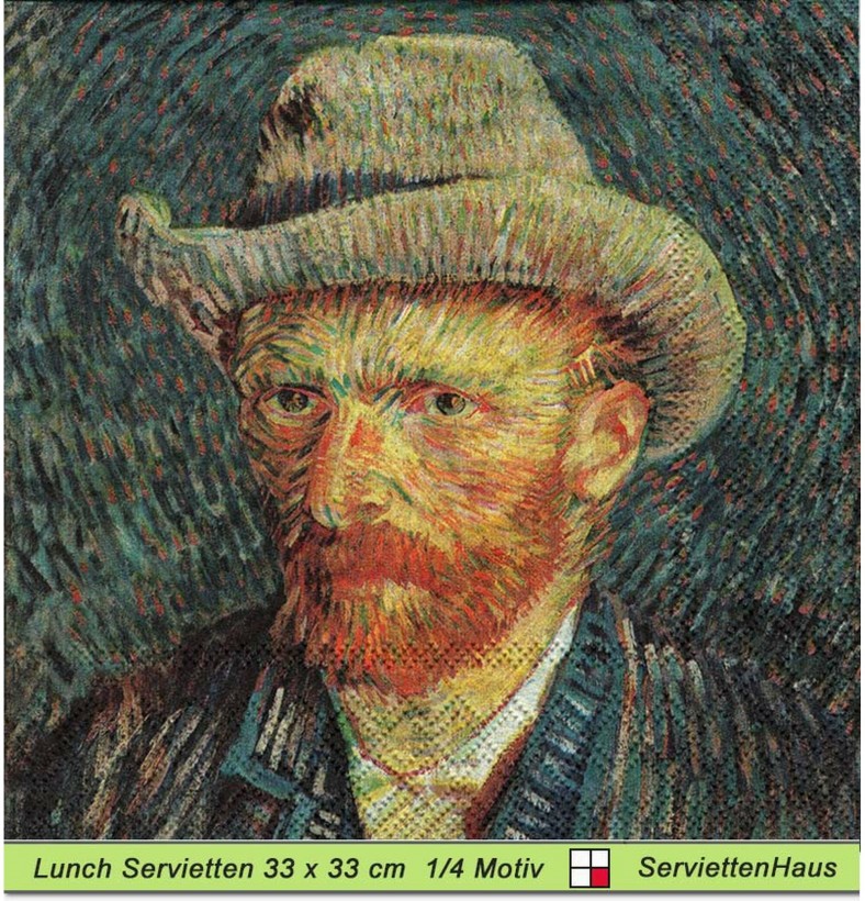 Van Gogh - Selbstportrait - 1 Lunch Serviette