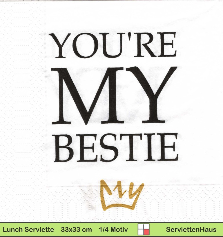 You are my Bestie - 1 Lunch Serviette