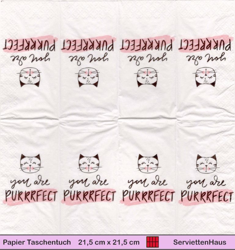 You are purrrfect - 1 Taschentuch