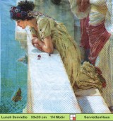 Sir Lawrence Alma Tadema - A Coign of Vantage - 1 Lunch Serviette - halbes Motiv