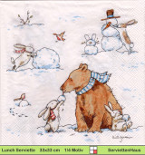 Anita Jeram - Schneefreunde - 1 Lunch Serviette