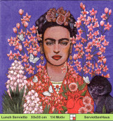 Frida Desperada auf lila - 1 Lunch Serviette