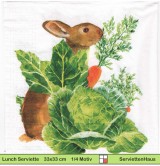 Hase im Gemüsebeet - 1 Lunch Serviette