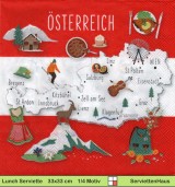 Österreich - Landkarte - 1 Lunch Serviette