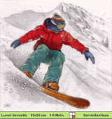 Snowboarder - 1 Lunch Serviette