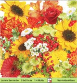 Sommerblumenwiese mit Sonnenblumen - 1 Lunch Serviette