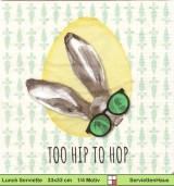 Hase mit Brille too hip to hop - 1 Lunch Serviette
