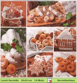 Leckerer Stollen und Weihnachtsgebäck - 1 Lunch Serviette