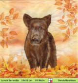 Wildschwein im Herbst - 1 Lunch Serviette